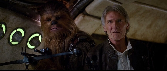 harrison ford in star wars the force awakens