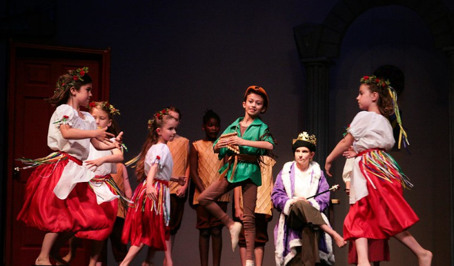 children in a acting performance